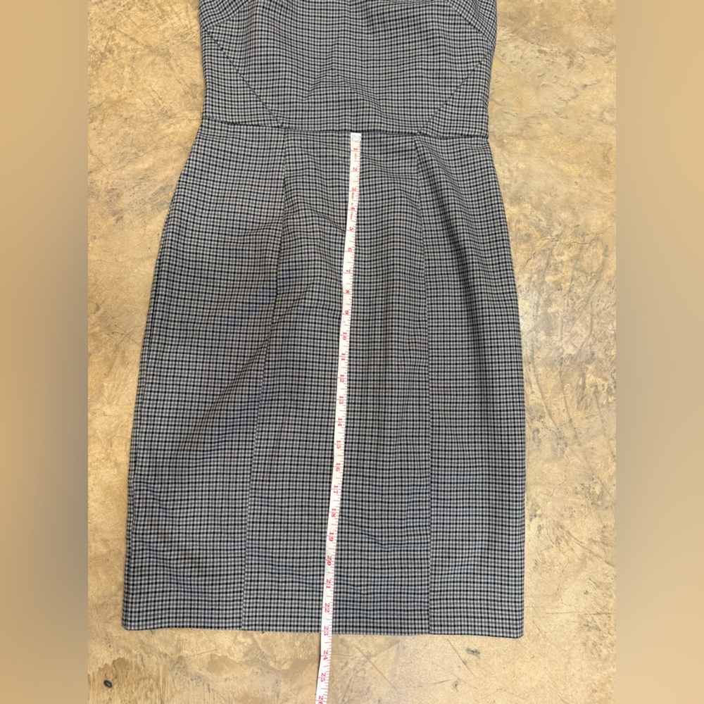 Banana Republic Black & Grey Checked Midi Sheath Dress - Picture 4 of 6